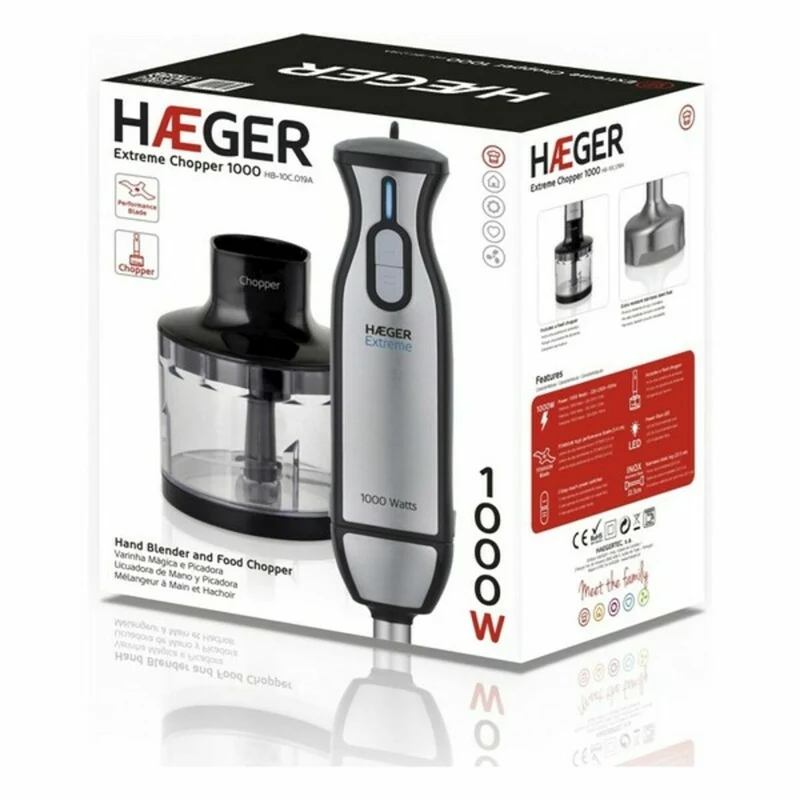 Frullatore a tazza Haeger HB-10C.019A Nero 1000 W