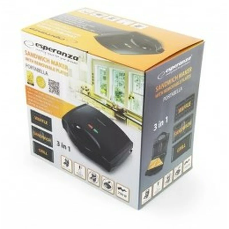 Macchina per panini Esperanza EKT006K Nera 700 W