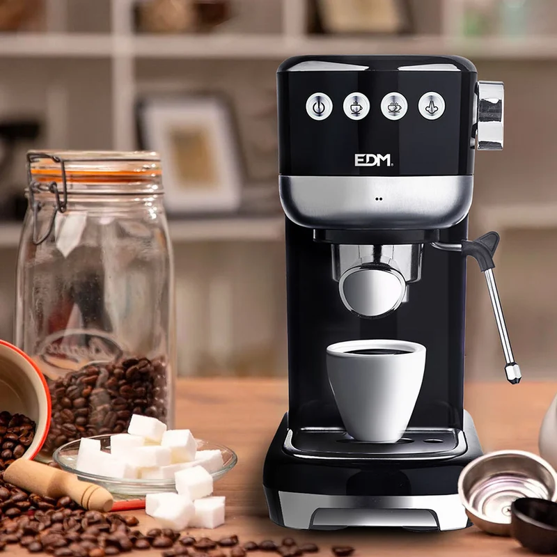 Macchina per caffè espresso manuale EDM 07707 Nero 2 tazze 1,3 L