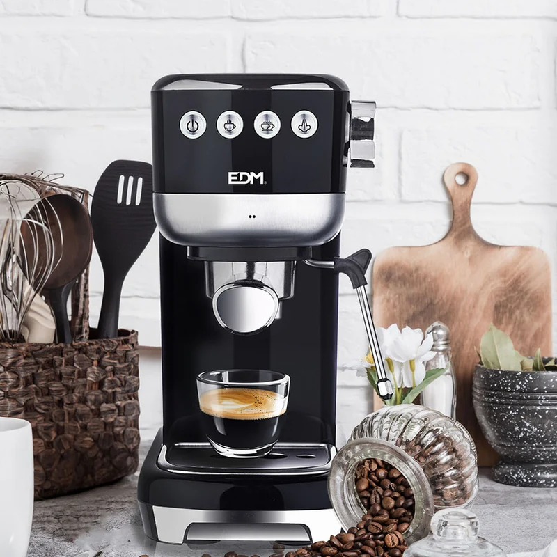 Macchina per caffè espresso manuale EDM 07707 Nero 2 tazze 1,3 L