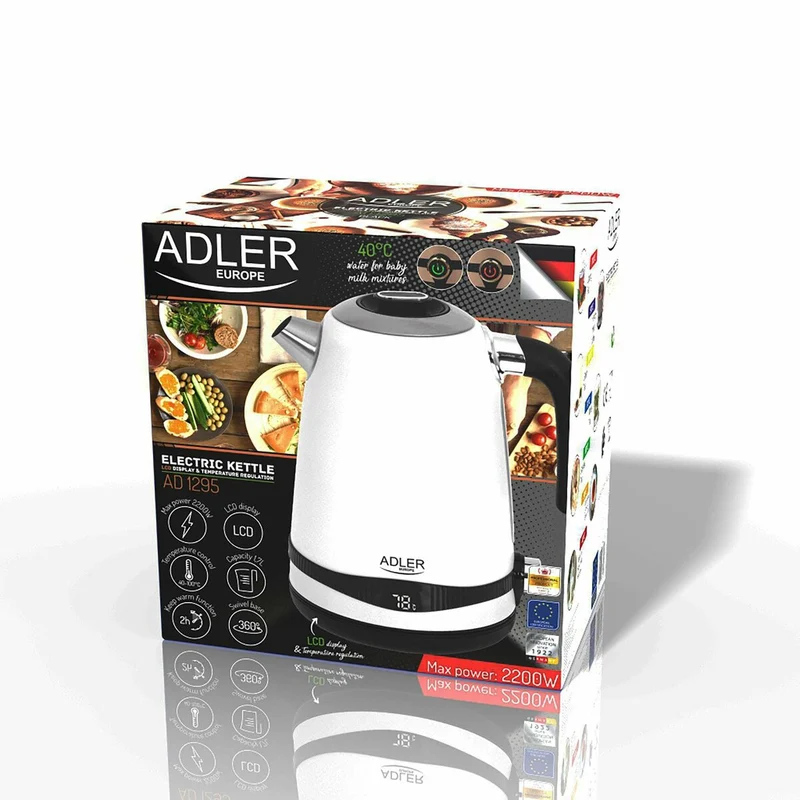 Bollitore Adler Bianco Acciaio inox 2200 W 1,7 L