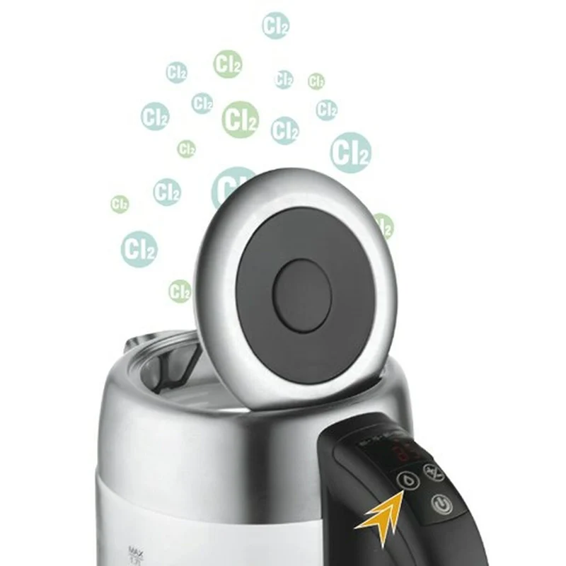 Bollitore Adler AD 1247 Cristallo Acciaio Vetro Grigio 2200 W 1,7 L