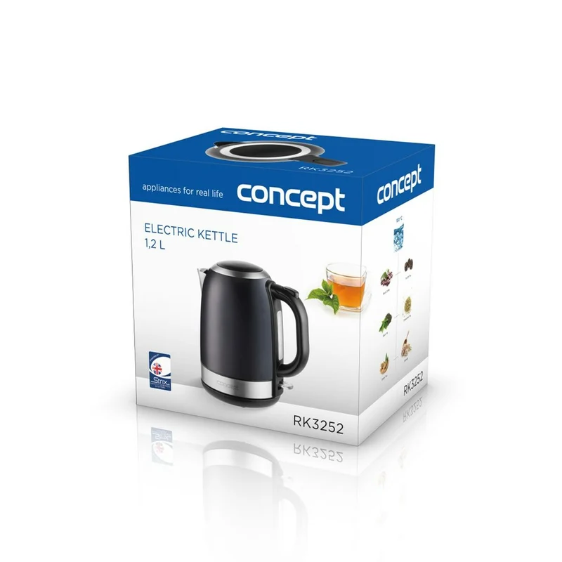 Bollitore Concept RK3252 Grigio Acciaio inossidabile 2200 W 1,2 L
