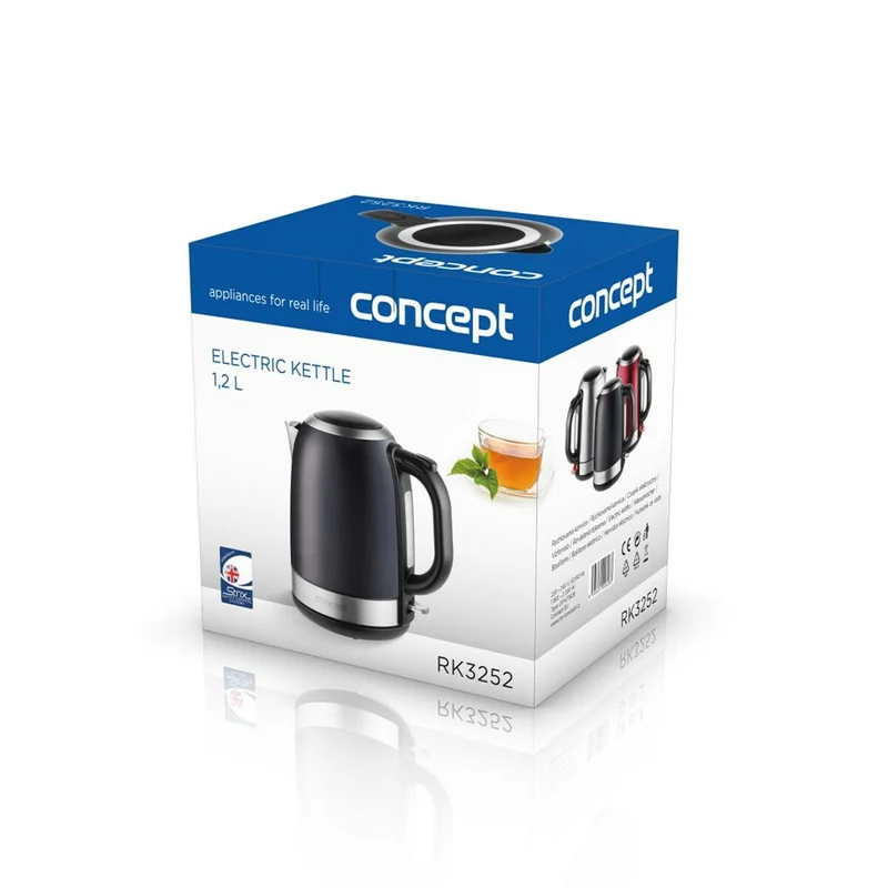 Bollitore Concept RK3252 Grigio Acciaio inossidabile 2200 W 1,2 L