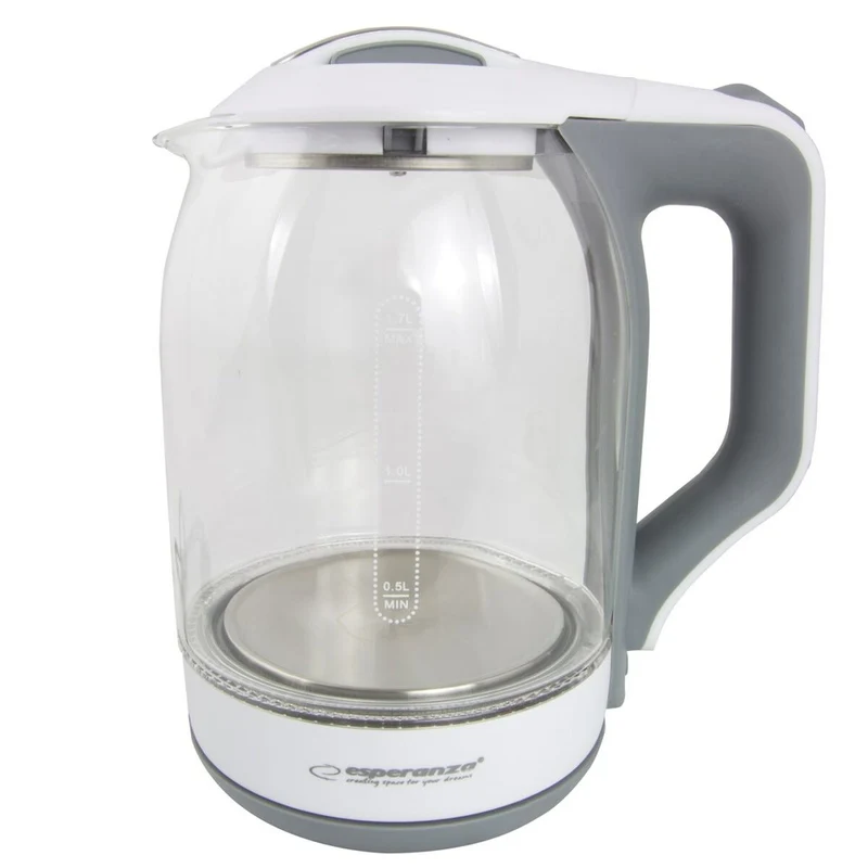Bollitore Esperanza EKK025W Vetro Bianco Plastica 1500 W 1,7 L