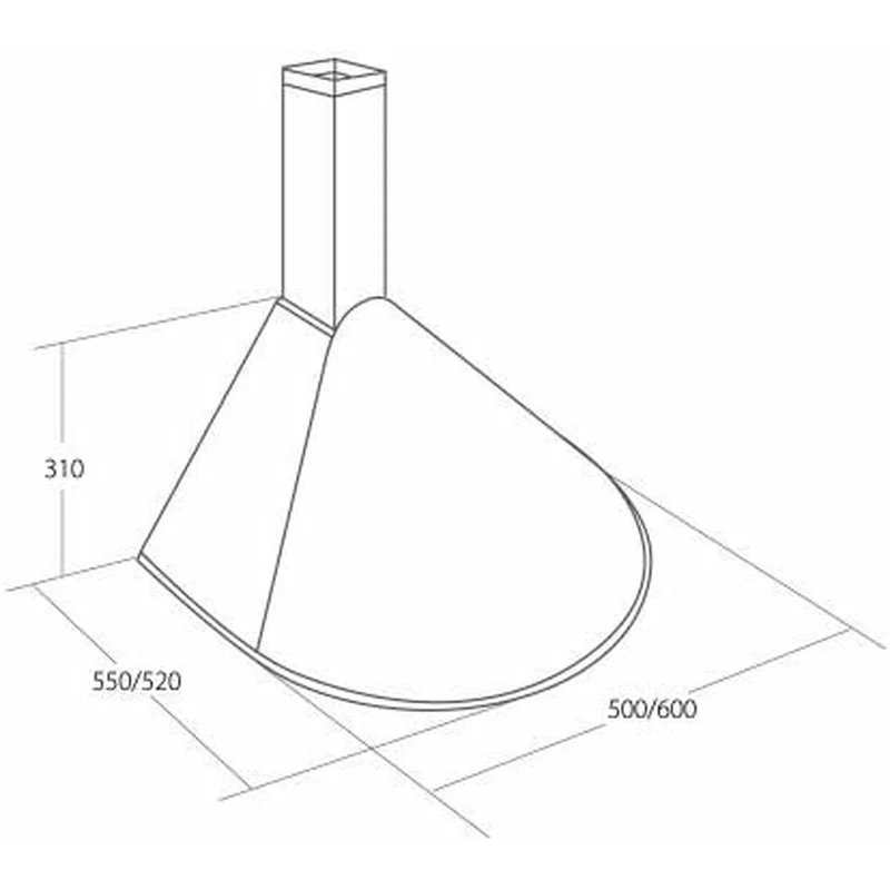 Cappa Convenzionale Akpo WK-5 Rondo Turbo Acciaio