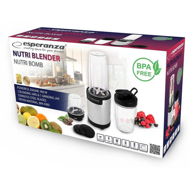 Frullatore Esperanza Nero 900 W