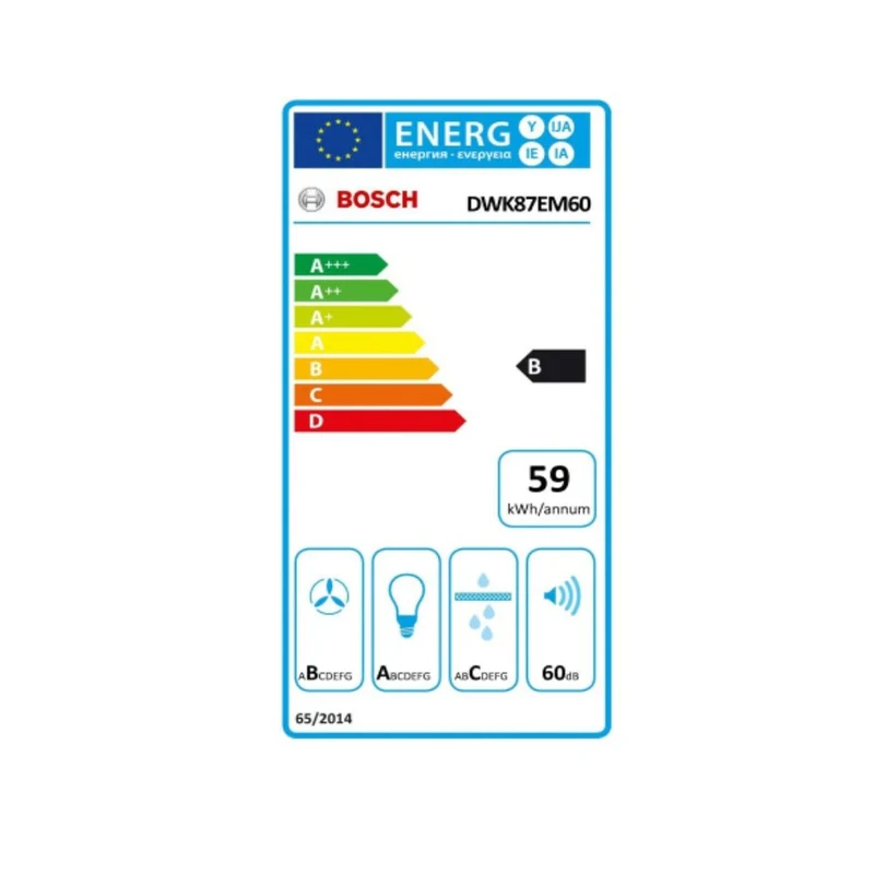 Cappa classica BOSCH DWK87EM60 80 cm 669 m3/h Nero