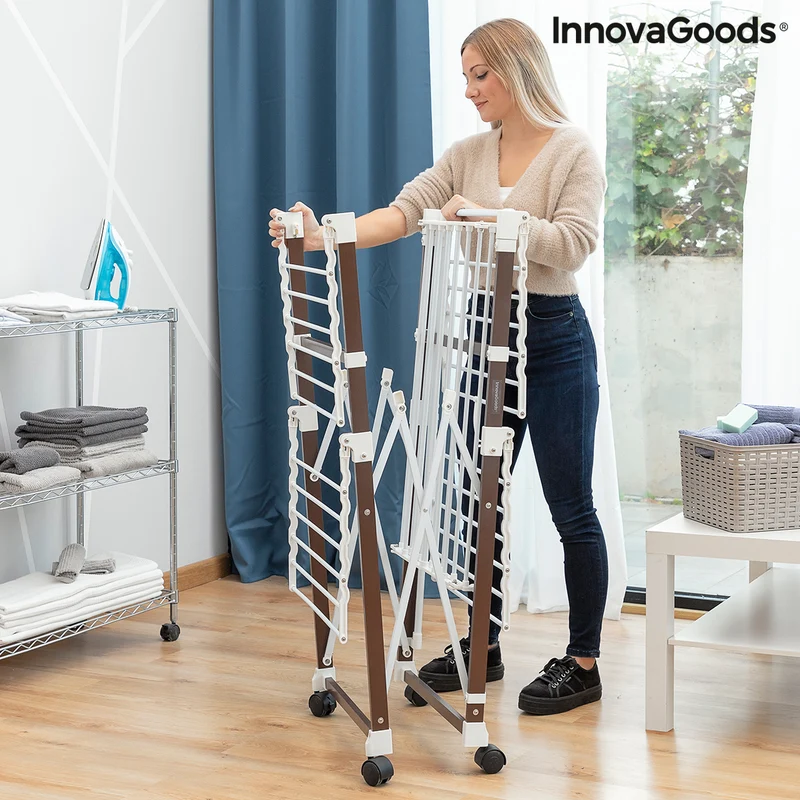 Stendibiancheria Pieghevole con Ruote Flareck InnovaGoods
