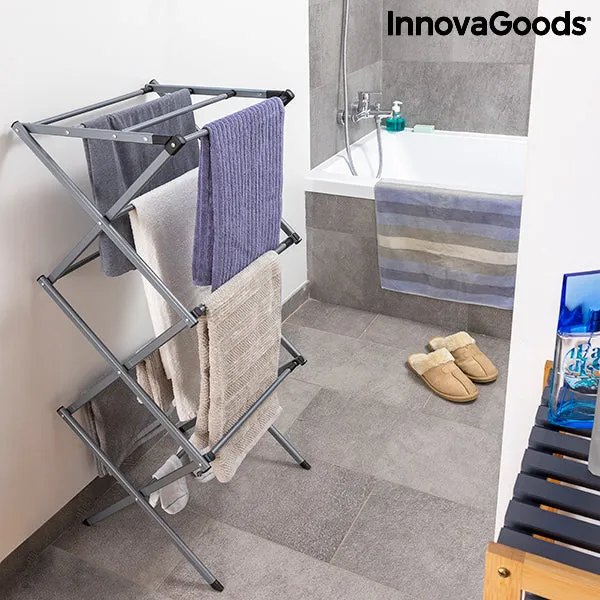 Stendibiancheria Pieghevole ed Estensibile in Metallo con 3 Livelli Cloxy InnovaGoods (11 Barre)