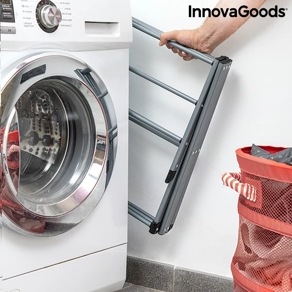 Stendibiancheria Pieghevole ed Estensibile in Metallo con 3 Livelli Cloxy InnovaGoods (11 Barre)
