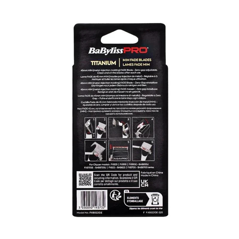 Babyliss Pro Testina MIM Titanium Gold Fade per FXone