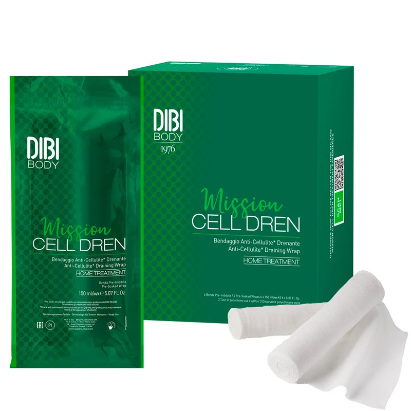 Dibi Milano Mission Cell Dren Bendaggio Anticellulite Drenante + Culotte Addome Skin Taglia L/XL OMAGGIO