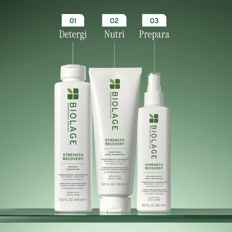 Biolage Professional Hair Spa Strenght Recovery Shampoo 400ml - shampoo ristrutturante capelli danneggiati