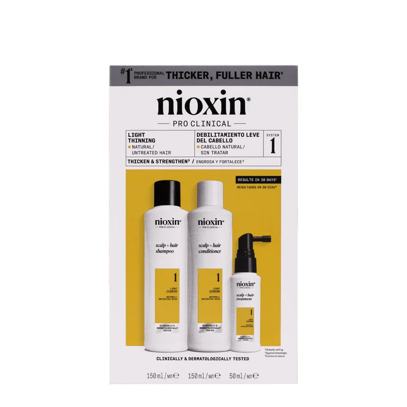 Nioxin Sistema 1 Kit Trifasico 150ml - kit anti assottigliamento lieve