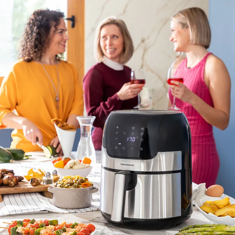 Friggitrice ad Aria InnovaGoods Fryinn 3500 Nera 1400 W 3,5 L Acciaio inossidabile