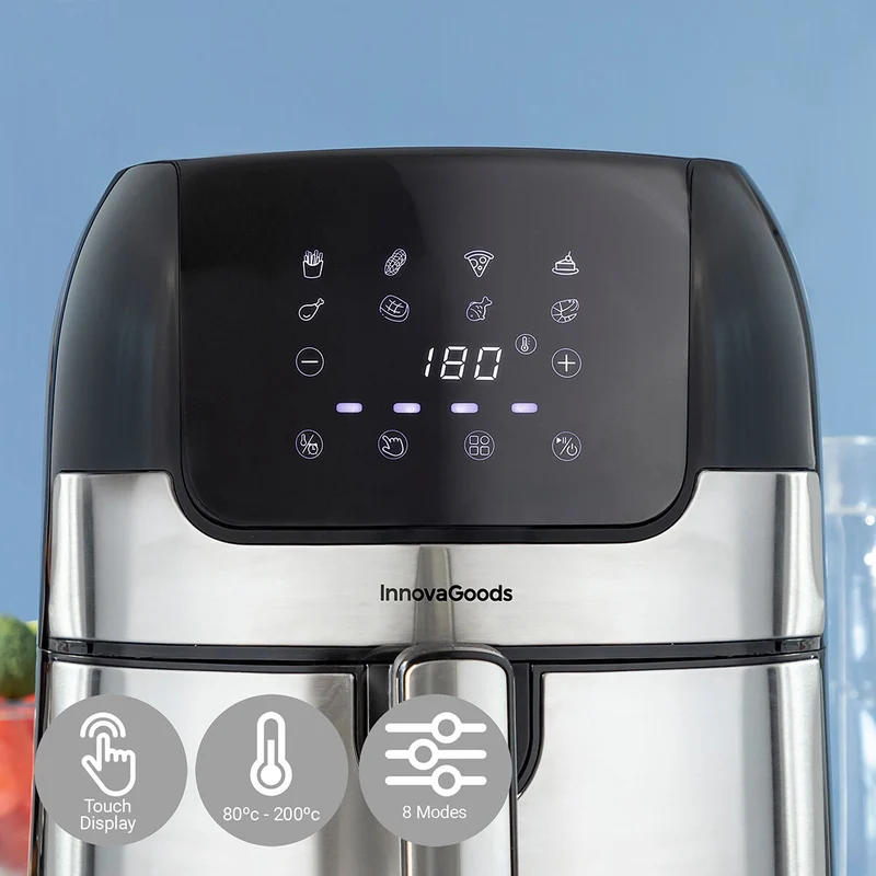 Friggitrice ad Aria InnovaGoods Fryinn 3500 Nera 1400 W 3,5 L Acciaio inossidabile