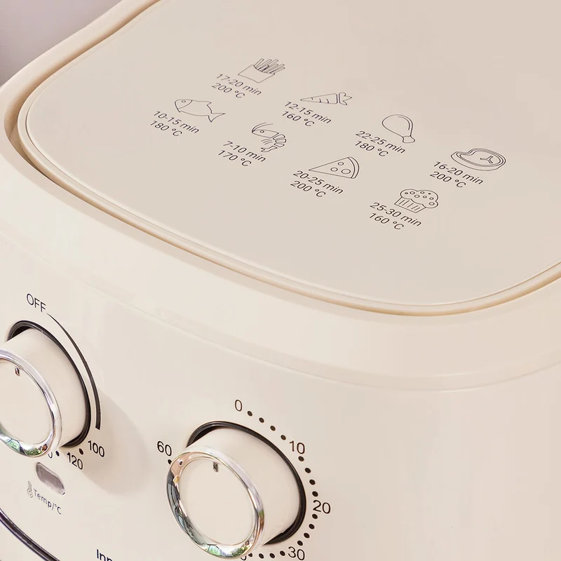 Friggitrice ad Aria InnovaGoods Vynner Pro 6500 Cream 1700 W 6,5 L Acciaio inox