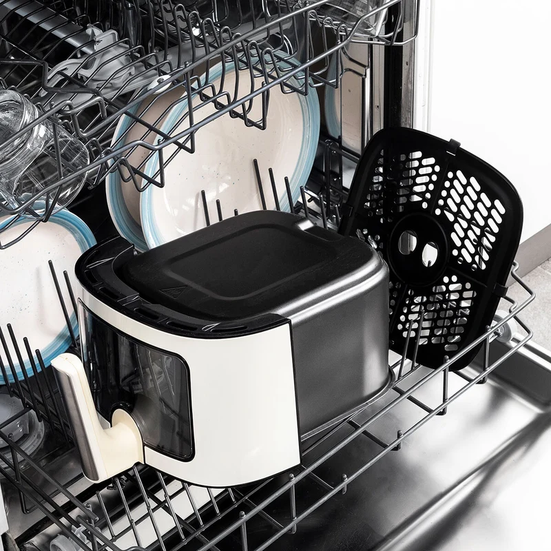 Friggitrice ad Aria InnovaGoods Vynner Pro 6500 Cream 1700 W 6,5 L Acciaio inox