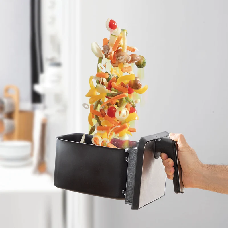 Friggitrice ad Aria InnovaGoods Fryinn Double 8000 Nera 3400 W 8 L Acciaio inossidabile