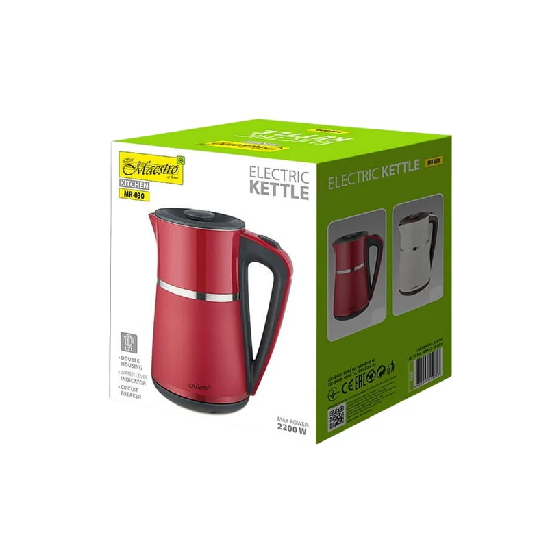 Bollitore Feel Maestro MR030 Rosso Acciaio inox 2200 W 1,7 L
