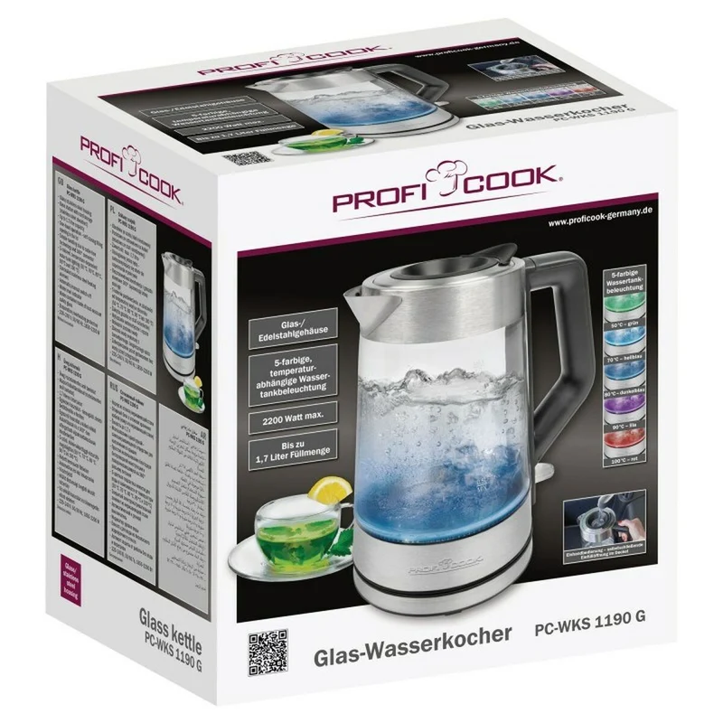 Bollitore Proficook PC-WKS 1190 G Argento 2200 W 1,7 L