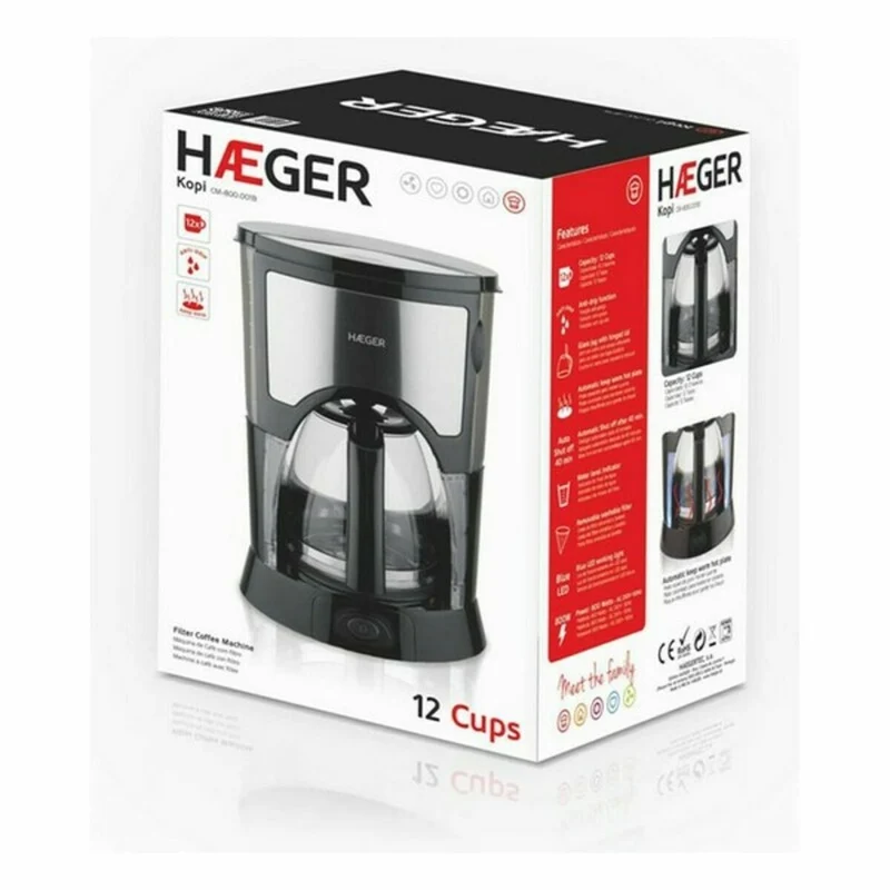 Macchina per caffè americano Haeger CM-800.001B 800W Nera 800 W 550 W