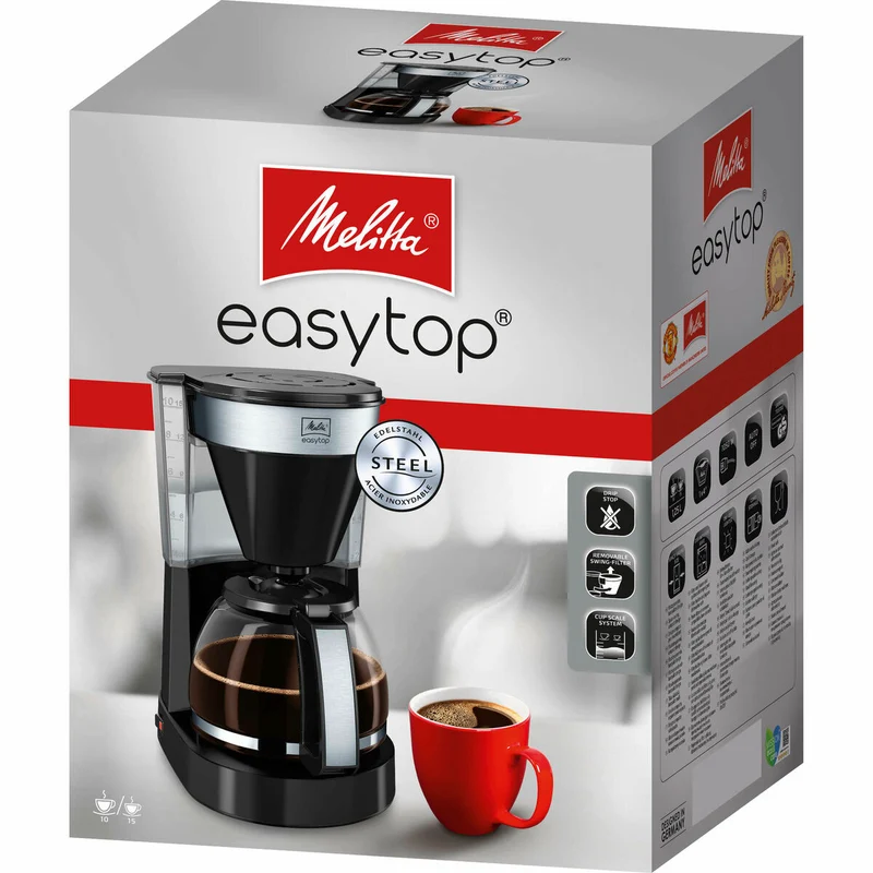 Caffettiera elettrica Melitta Easy Top II 1023-04 1050 W Nero 1050 W 1,25 L 900 g