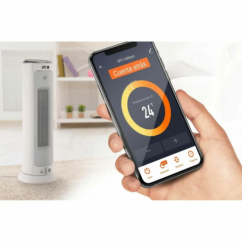 Stufa verticale SPC 6451B WiFi 2000W Grigio