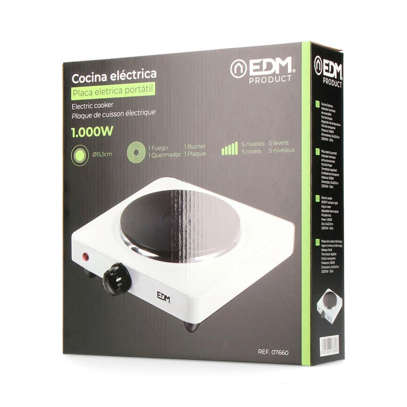 Fornello da campeggio EDM 07660 1000 W