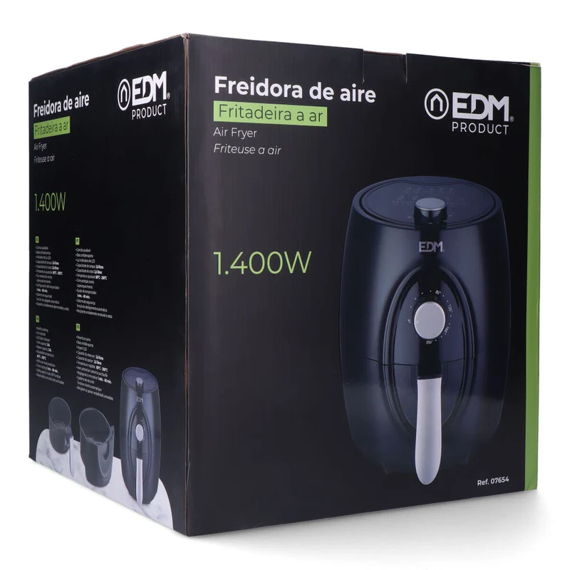 Friggitrice ad aria EDM 07654 1400 W 3,6 L multicolore