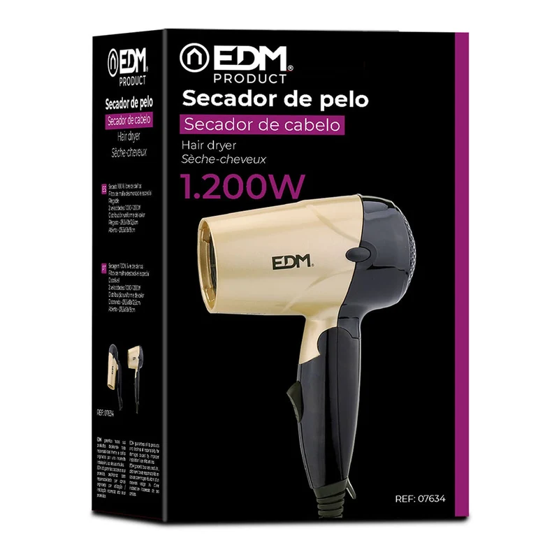 Asciugacapelli EDM 07634 07634 1200 W Multicolore