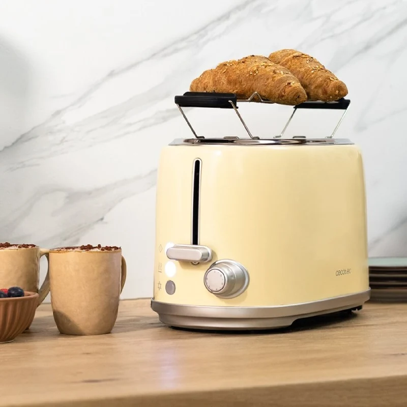 Tostapane Cecotec Toast&Taste 1000 Retro Doppio 980 W Giallo