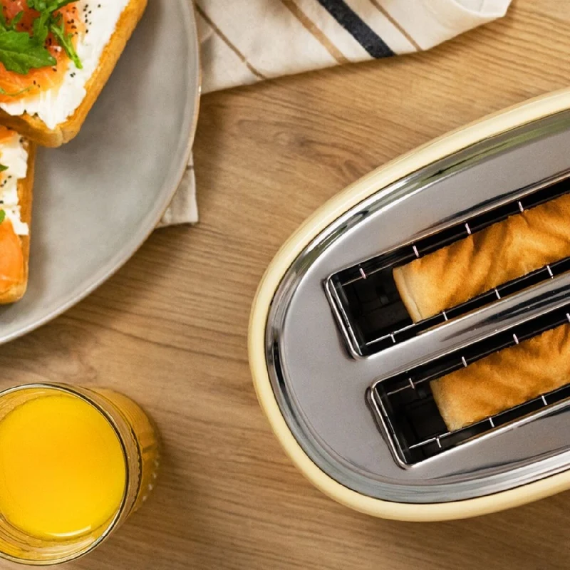 Tostapane Cecotec Toast&Taste 1000 Retro Doppio 980 W Giallo