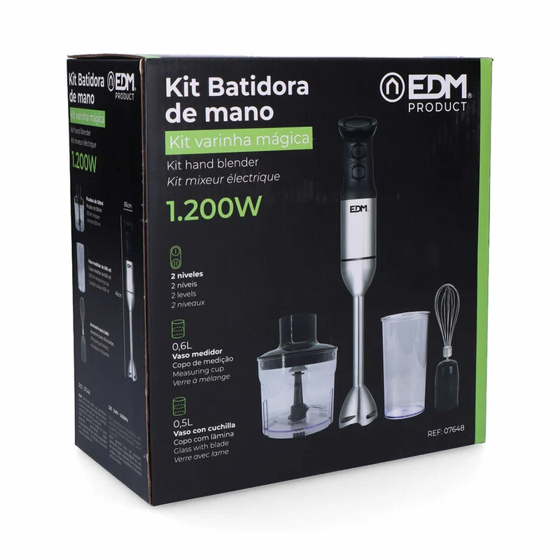 Frullatore a Immersione EDM 07648 Nero Argento