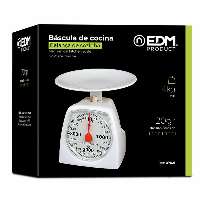 bilancia da cucina retrò EDM 07621 Bianco 4 Kg