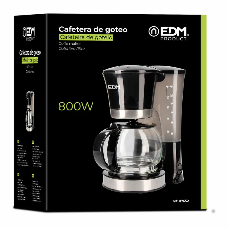 Macchina per caffè americano EDM 07652 Nero 800 W 12 tazze