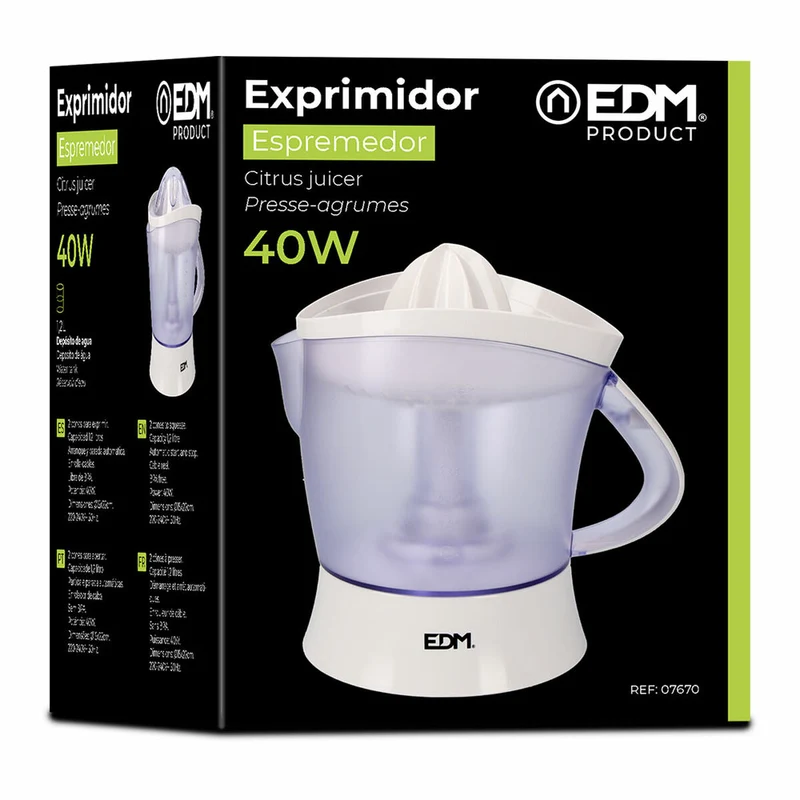 Spremiagrumi elettrico EDM 07670 Bianco 40 W 1,2 L