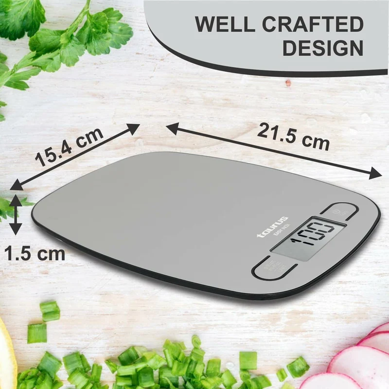 Bilancia da cucina digitale Taurus EASY INOX Acciaio inox