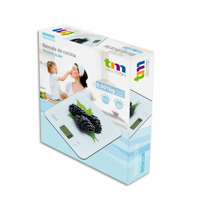 bilancia da cucina TM Blackberry 8 kg (22,4 x 18,5 cm)