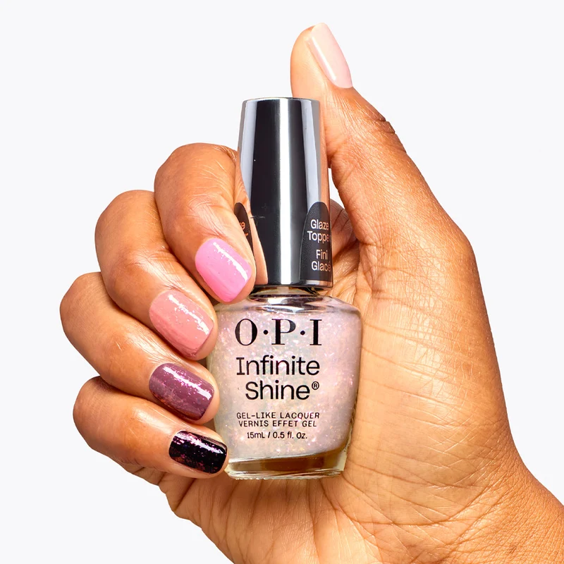 OPI Infinite Shine Glaze Toppers Glint Condition 15ml - topper oro rosato