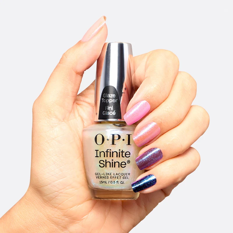 OPI Infinite Shine Glaze Toppers Holo and Behold 15ml - topper blu viola