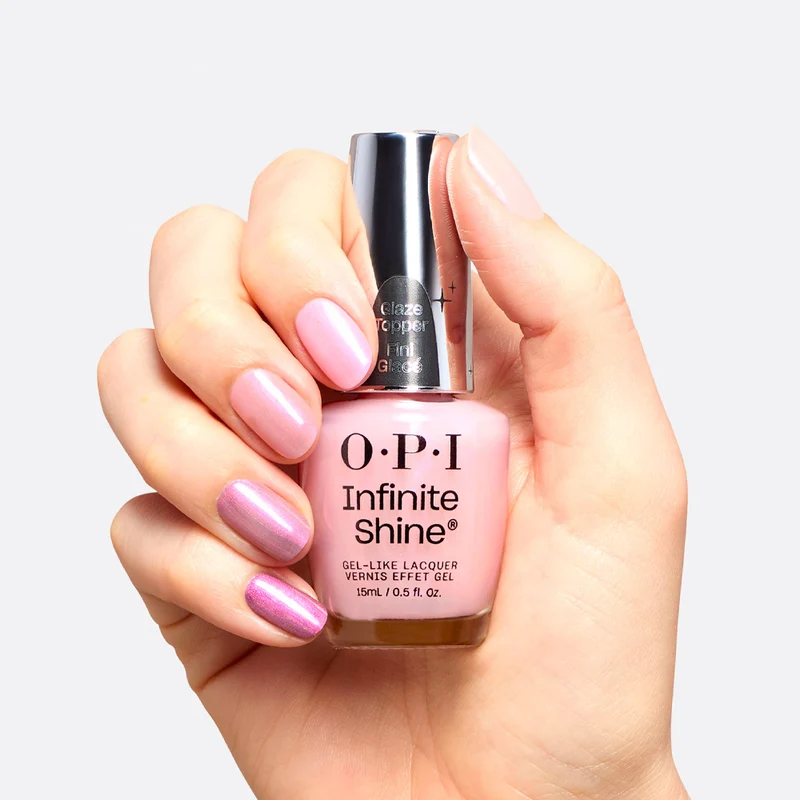 OPI Infinite Shine Glaze Toppers Donut Disturb 15ml - topper rosa trasparente