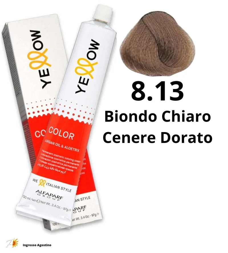Tintura Yellow Alfaparf 100ml 8.13 Biondo Chiaro Cenere Dorato