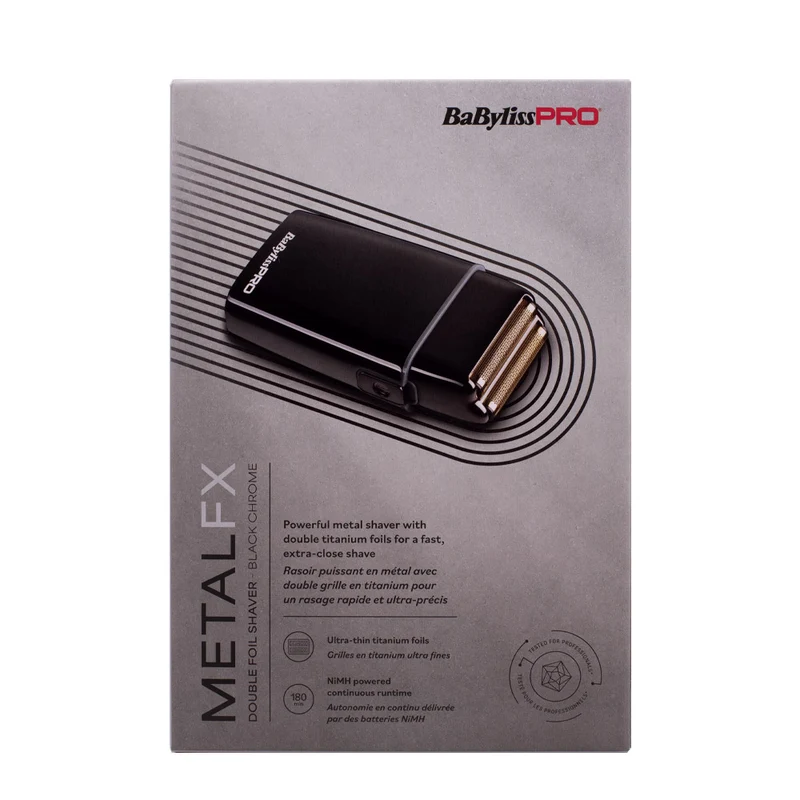 Babyliss Pro 4Artist Double Foil Metal Shaver GunSteel FOILFX02 - rasoio di finitura in metallo
