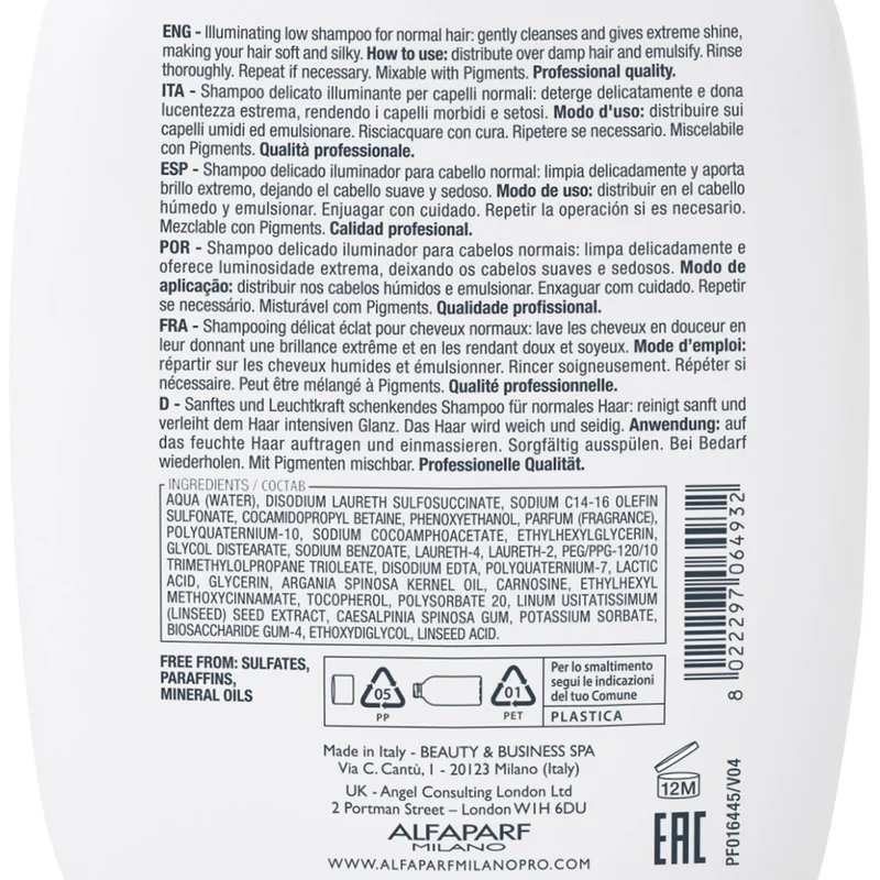 Alfaparf Milano Semi Di Lino Diamond Illuminating Low Shampoo 250ml - shampoo delicato illuminante per capelli normali