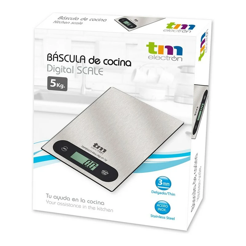 bilancia da cucina TM Electron Grey 5 kg