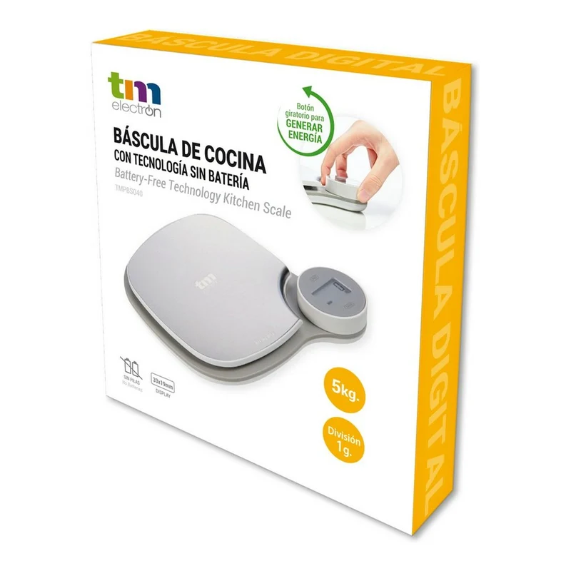 bilancia da cucina TM Electron Grey 5 kg (171 x 184 x 31,5 mm)
