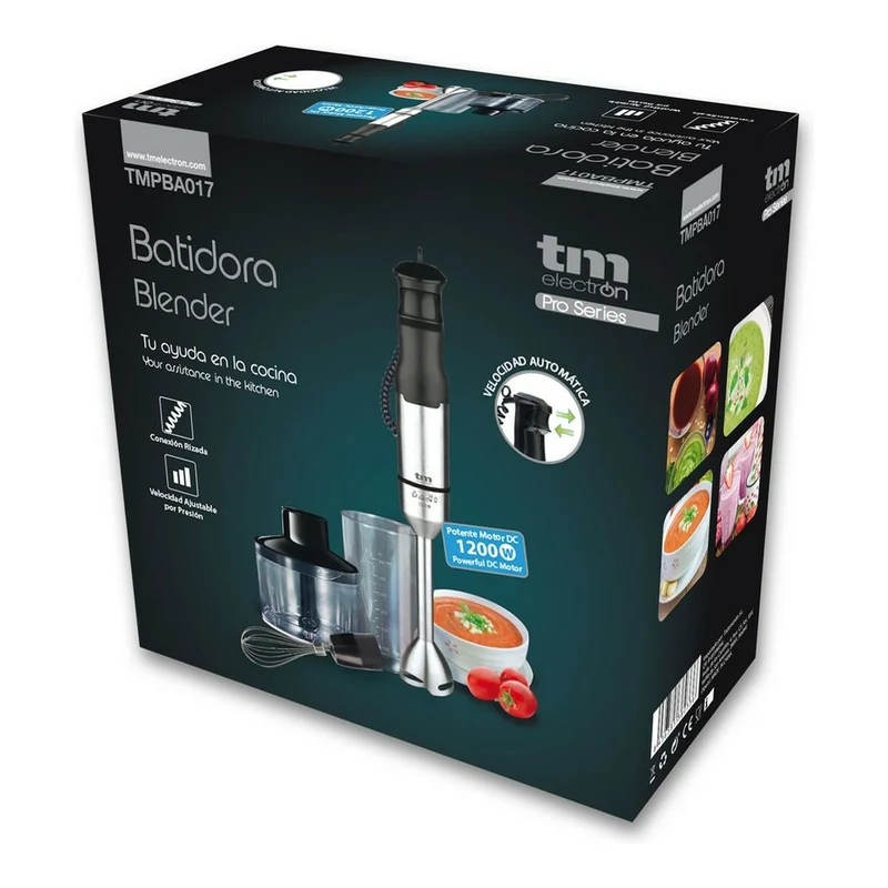 Frullatore manuale TM Electron Acciaio inossidabile 1200 W