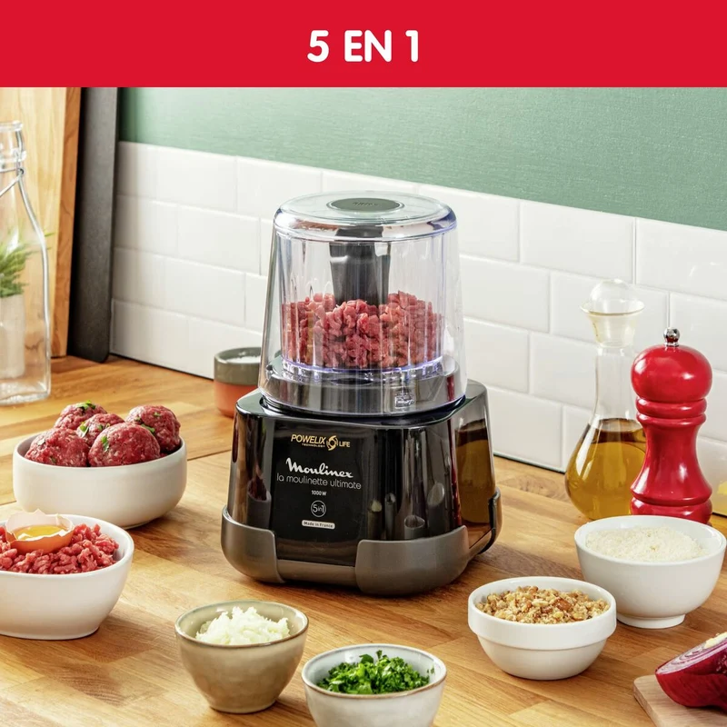 Tritacarne Moulinex DP810855 1000 W 550 ml Nero Titanio